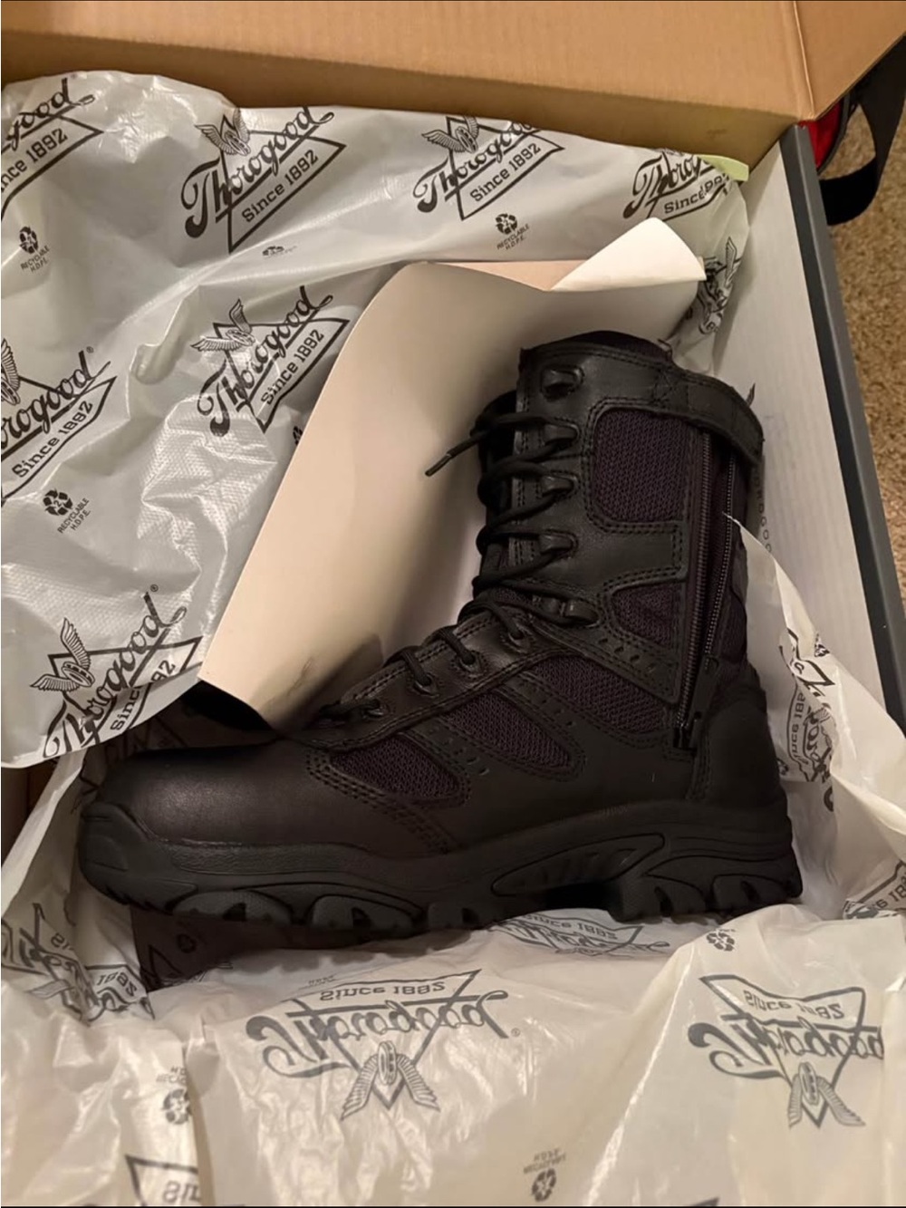 Thorogood Women's Black Lace-Up Tactical Boot